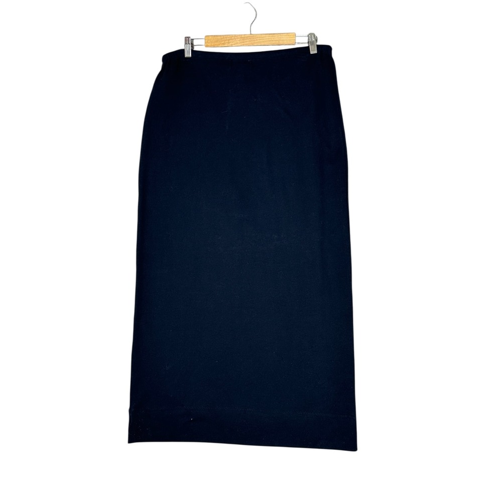 NWT Lauren Ralph Lauren Jersey Knit Maxi Skirt Large Drawstring Western Blue